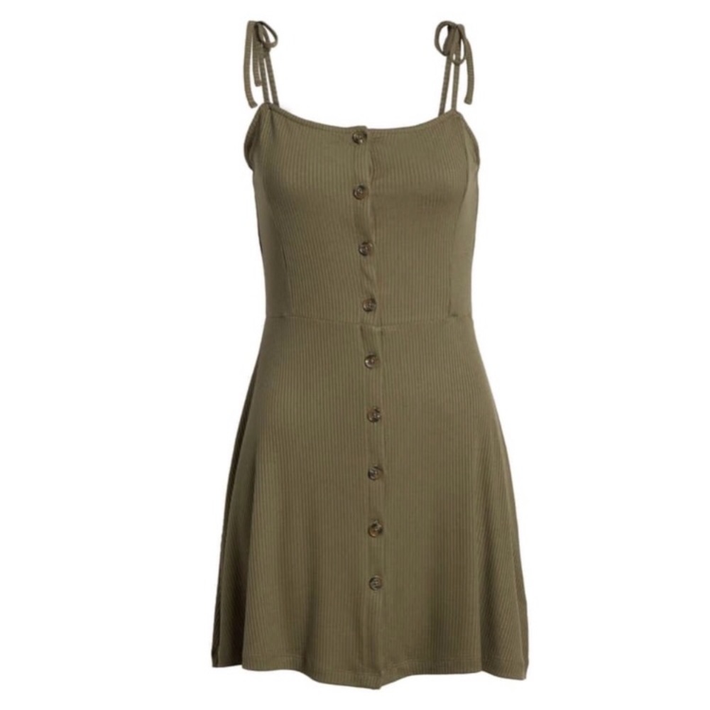 Topshop - NWT button through, ribbed mini dress